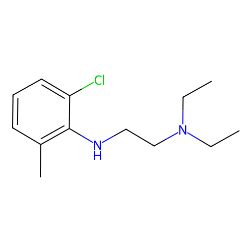N-(2-chloro-6-methylphenyl)-N',N'-diethylethane-1,2-diamine structure