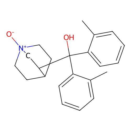 3-Quinuclidinemethanol, alpha,alpha-di-o-tolyl-, 1-oxide structure