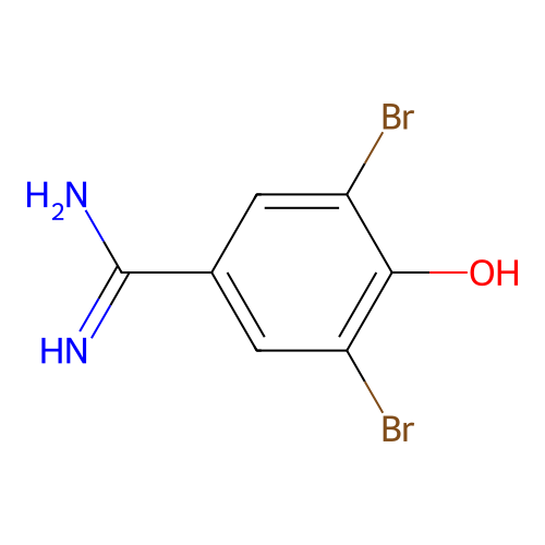 3,5-Dibromo-4-hydroxy-benzamidine structure