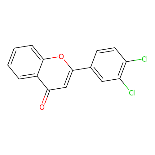 4H-1-Benzopyran-4-one, 2-(3,4-dichlorophenyl)- structure