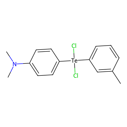 Tellurium, dichloro(p-(dimethylamino)phenyl)-m-tolyl- structure
