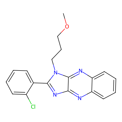 2-(2-chlorophenyl)-1-(3-methoxypropyl)-1H-imidazo[4,5-b]quinoxaline structure