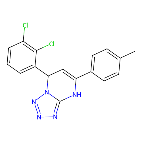 7-(2,3-Dichlorophenyl)-5-(4-methylphenyl)-4,7-dihydrotetrazolo[1,5-a]pyrimidine structure