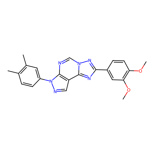 2-(3,4-dimethoxyphenyl)-7-(3,4-dimethylphenyl)-7H-pyrazolo[4,3-e][1,2,4]triazolo[1,5-c]pyrimidine structure