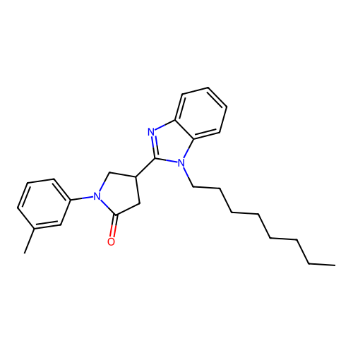 1-(3-Methylphenyl)-4-(1-octylbenzimidazol-2-yl)pyrrolidin-2-one structure