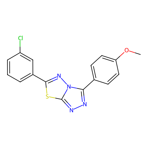 6-(3-Chlorophenyl)-3-(4-methoxyphenyl)-[1,2,4]triazolo[3,4-b][1,3,4]thiadiazole structure