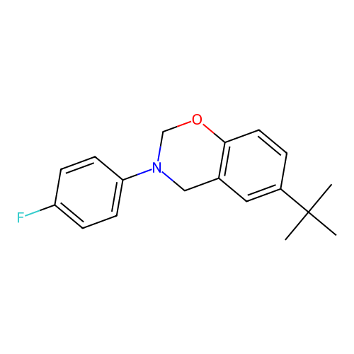 6-tert-butyl-3-(4-fluorophenyl)-3,4-dihydro-2H-1,3-benzoxazine structure