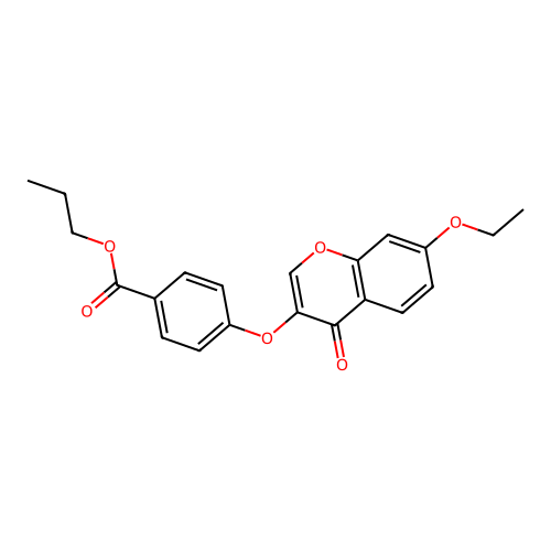propyl 4-[(7-ethoxy-4-oxo-4H-chromen-3-yl)oxy]benzoate structure