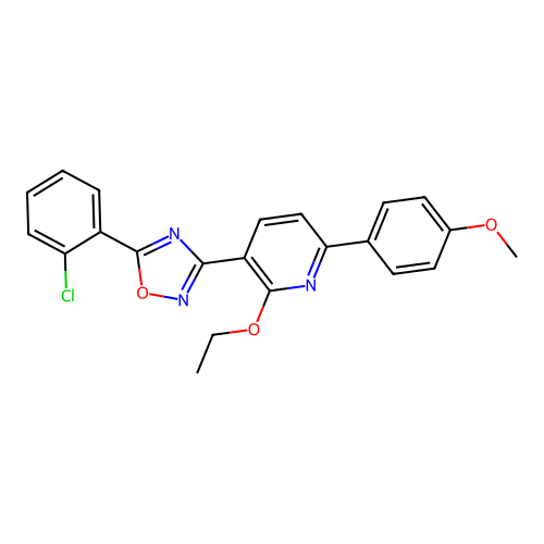 3-[5-(2-Chlorophenyl)-1,2,4-oxadiazol-3-yl]-2-ethoxy-6-(4-methoxyphenyl)pyridine structure