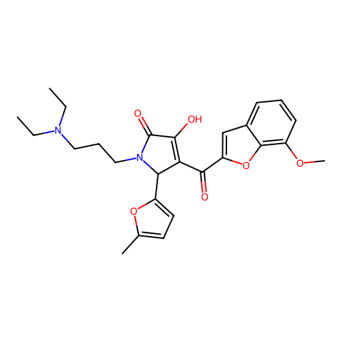 1-[3-(Diethylamino)propyl]-3-hydroxy-4-[(7-methoxybenzo[d]furan-2-yl)carbonyl]-5-(5-methyl(2-furyl))-3-pyrrolin-2-one structure