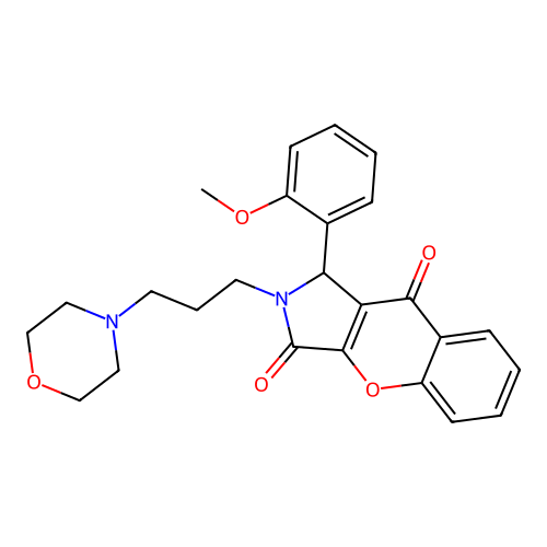 1-(2-methoxyphenyl)-2-[3-(morpholin-4-yl)propyl]-1,2-dihydrochromeno[2,3-c]pyrrole-3,9-dione structure