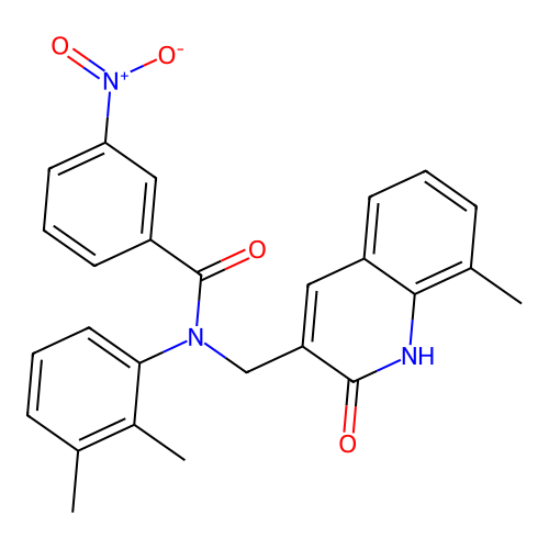 N-(2,3-dimethylphenyl)-N-((2-hydroxy-8-methylquinolin-3-yl)methyl)-3-nitrobenzamide structure