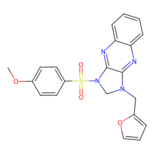 1-(furan-2-ylmethyl)-3-(4-methoxyphenyl)sulfonyl-2H-imidazo[4,5-b]quinoxaline structure