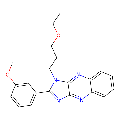 1-(3-ethoxypropyl)-2-(3-methoxyphenyl)-1H-imidazo[4,5-b]quinoxaline structure