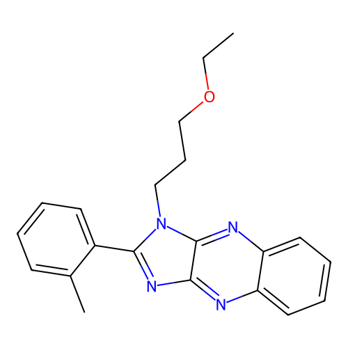 1-(3-ethoxypropyl)-2-(2-methylphenyl)-1H-imidazo[4,5-b]quinoxaline structure
