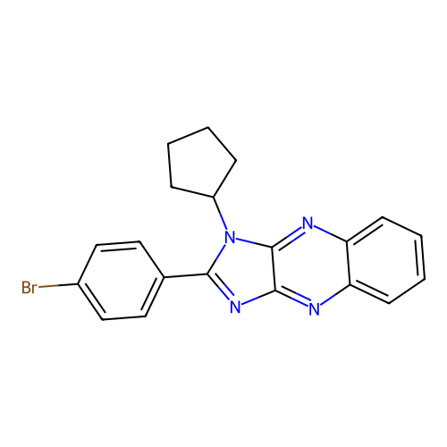 2-(4-bromophenyl)-1-cyclopentyl-1H-imidazo[4,5-b]quinoxaline structure