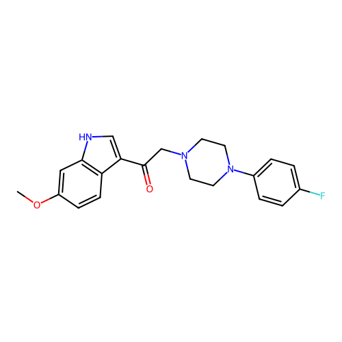 2-[4-(4-fluorophenyl)piperazin-1-yl]-1-(6-methoxy-1H-indol-3-yl)ethanone structure