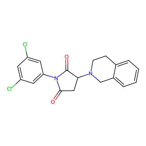 1-(3,5-dichlorophenyl)-3-(3,4-dihydroisoquinolin-2(1H)-yl)pyrrolidine-2,5-dione structure