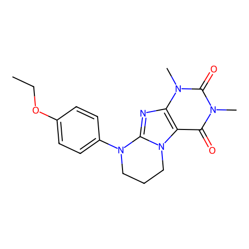 9-(4-ethoxyphenyl)-1,3-dimethyl-6,7,8,9-tetrahydropyrimido[2,1-f]purine-2,4(1H,3H)-dione structure