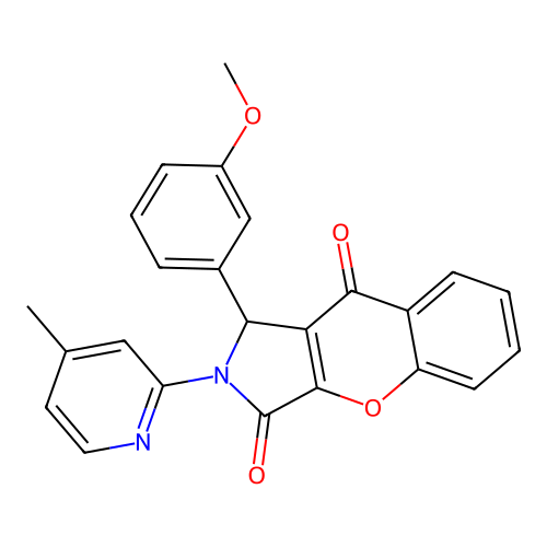 1-(3-methoxyphenyl)-2-(4-methylpyridin-2-yl)-1,2-dihydrochromeno[2,3-c]pyrrole-3,9-dione structure