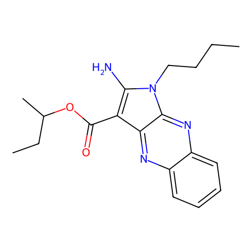 butan-2-yl 2-amino-1-butyl-1H-pyrrolo[2,3-b]quinoxaline-3-carboxylate structure