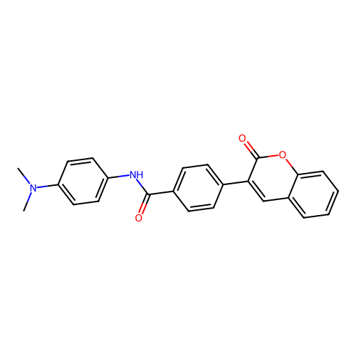 N-[4-(dimethylamino)phenyl]-4-(2-oxo-2H-chromen-3-yl)benzamide structure