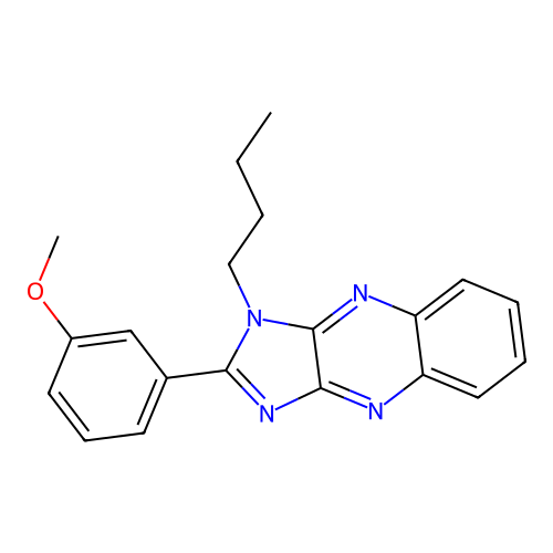 1-butyl-2-(3-methoxyphenyl)-1H-imidazo[4,5-b]quinoxaline structure