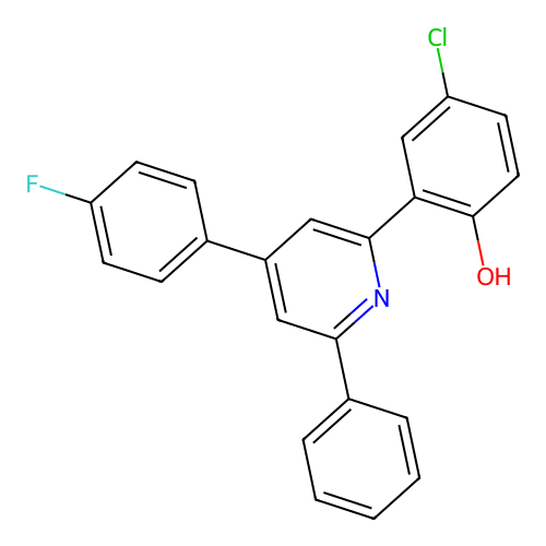 4-Chloro-2-(4-(4-fluorophenyl)-6-phenylpyridin-2-yl)phenol structure