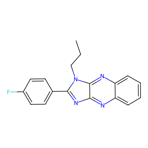 2-(4-fluorophenyl)-1-propyl-1H-imidazo[4,5-b]quinoxaline structure