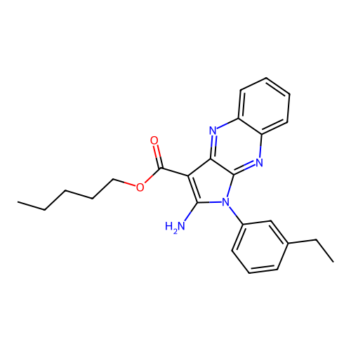 pentyl 2-amino-1-(3-ethylphenyl)-1H-pyrrolo[2,3-b]quinoxaline-3-carboxylate structure