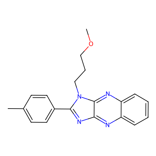 1-(3-methoxypropyl)-2-(4-methylphenyl)-1H-imidazo[4,5-b]quinoxaline structure
