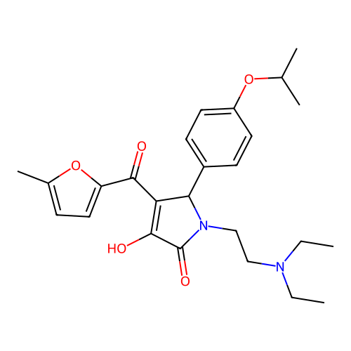 1-(2-(diethylamino)ethyl)-3-hydroxy-5-(4-isopropoxyphenyl)-4-(5-methylfuran-2-carbonyl)-1H-pyrrol-2(5H)-one structure