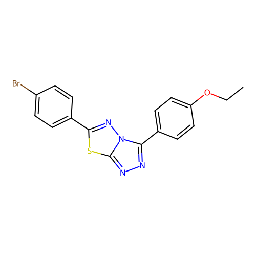 6-(4-Bromophenyl)-3-(4-ethoxyphenyl)-[1,2,4]triazolo[3,4-b][1,3,4]thiadiazole structure