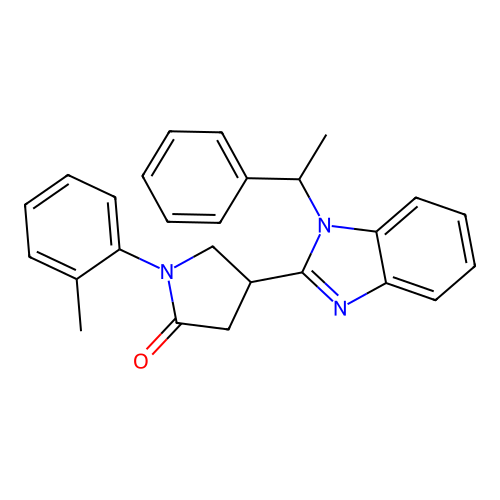 1-(2-Methylphenyl)-4-[1-(phenylethyl)benzimidazol-2-yl]pyrrolidin-2-one structure