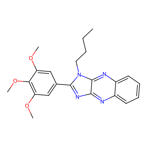 1-butyl-2-(3,4,5-trimethoxyphenyl)-1H-imidazo[4,5-b]quinoxaline structure