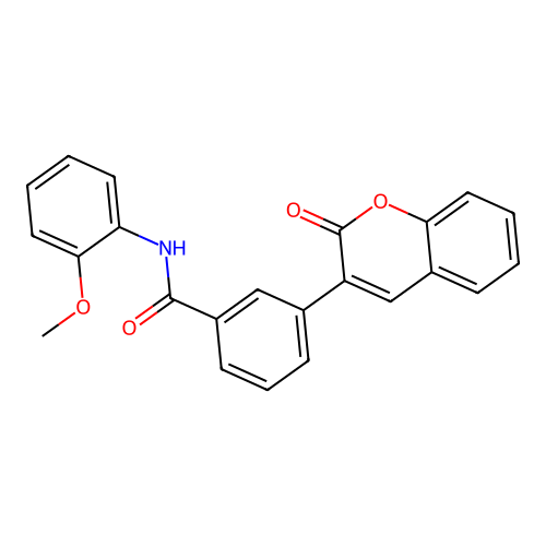 N-(2-methoxyphenyl)-3-(2-oxo-2H-chromen-3-yl)benzamide structure
