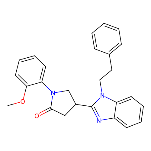 1-(2-Methoxyphenyl)-4-[1-(2-phenylethyl)benzimidazol-2-yl]pyrrolidin-2-one structure