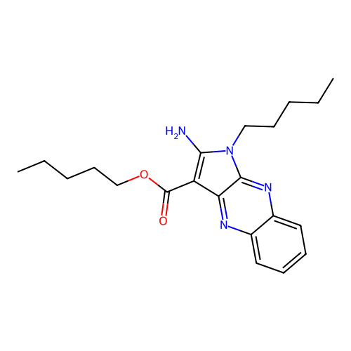pentyl 2-amino-1-pentyl-1H-pyrrolo[2,3-b]quinoxaline-3-carboxylate structure