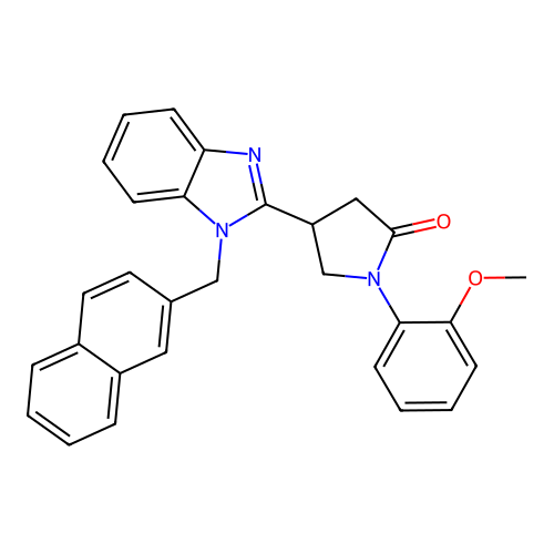 1-(2-Methoxyphenyl)-4-[1-(2-naphthylmethyl)benzimidazol-2-yl]pyrrolidin-2-one structure