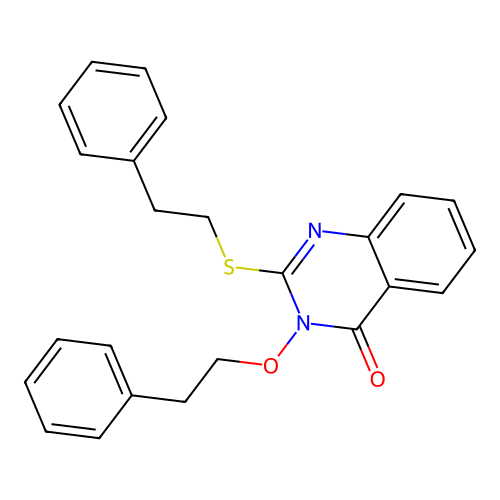 3-(2-phenylethoxy)-2-[(2-phenylethyl)sulfanyl]quinazolin-4(3H)-one structure