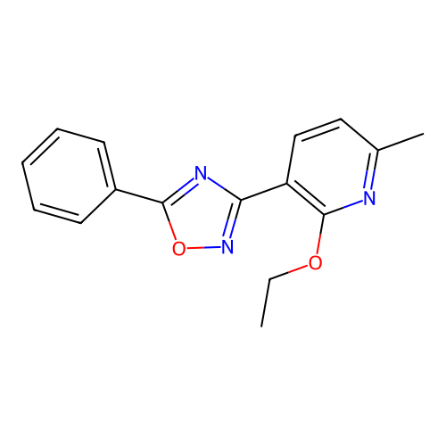 3-(2-Ethoxy-6-methylpyridin-3-yl)-5-phenyl-1,2,4-oxadiazole structure