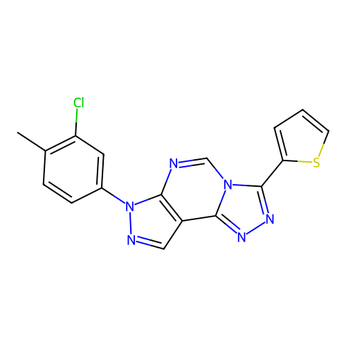 C17H11ClN6S structure