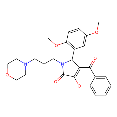1-(2,5-dimethoxyphenyl)-2-[3-(morpholin-4-yl)propyl]-1,2-dihydrochromeno[2,3-c]pyrrole-3,9-dione structure
