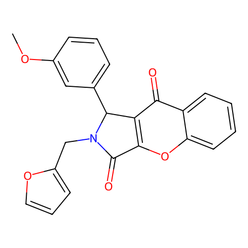 2-(furan-2-ylmethyl)-1-(3-methoxyphenyl)-1H-chromeno[2,3-c]pyrrole-3,9-dione structure