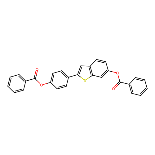 4-(6-(Benzoyloxy)benzo[b]thiophen-2-yl)phenyl benzoate structure