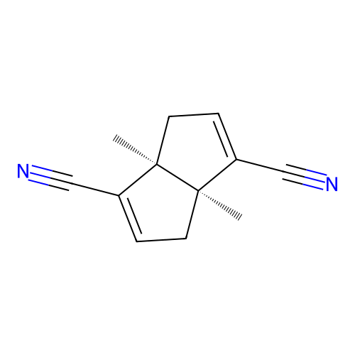 (3aS,6aS)-3a,6a-dimethyl-3,6-dihydropentalene-1,4-dicarbonitrile structure