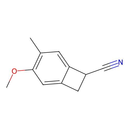 3-Methoxy-4-methylbicyclo[4.2.0]octa-1(6),2,4-triene-7-carbonitrile structure