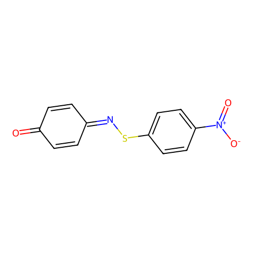 Benzenesulfenamide, 4-nitro-N-(4-oxo-2,5-cyclohexadien-1-ylidene)- structure