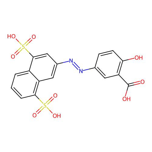 5-((4,8-Disulpho-2-naphthyl)azo)salicylic acid structure