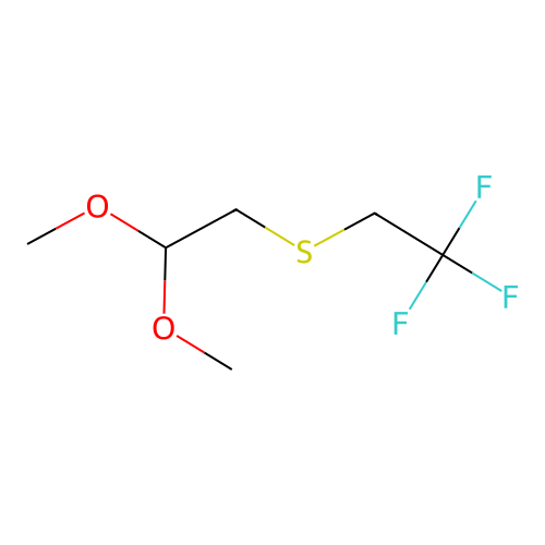 2-((2,2-Dimethoxyethyl)thio)-1,1,1-trifluoroethane structure
